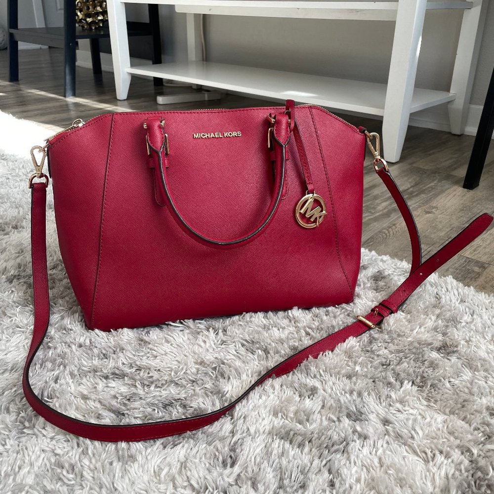 Red Michael Kors Shoulder Bag